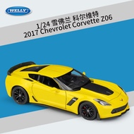 Welly Willy 1:24Chevrolet Corvette2017Corvette Z06Simulation Alloy Car Model