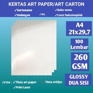 -Art carton paper/art paper 260 gsm contents 100 sheets A4