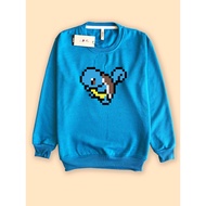 Pokemon Squirtle Sweatshirt PIXEL Art