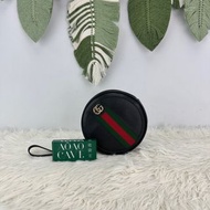 (荃灣實體店⭐️) 全新 Gucci 黑色皮 圓餅 零錢包 手拿包 Marmont🖤