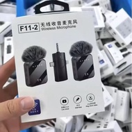 F11-2 Wireless Radio Microphone Three-in-One Universal Lavalier Microphone with Windproof Ball Smart