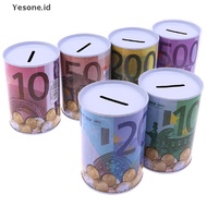 (Yes) 1pc Celengan Uang Koin Euro Dollar Bentuk Silinder