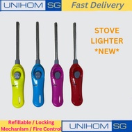 UnihomSG [ReadyStock] Long Stove Lighters | Cooking | BBQ | Outdoors | Portable Refillable Gas