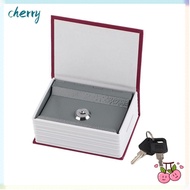 CHERRY Mini Safe Box, Portable Safe With Lock Keys Book Security Box, Simulation Book Metal Lock Box
