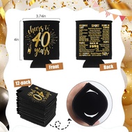 40th Birthday Decorations for Men Women, 40th Birthday Party Supplies, 40th Birthday Beverage Can Co