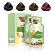 Ginaday HUANG YI Natural Plant Hair Dye,Natural Bubble Plant Hair Dye for Grey Hair.(Dark Brown)