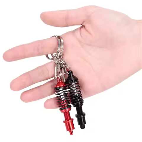 Cool Alloy Car Part Keyring Keychain Adjustable Coilover Spring Key Ring