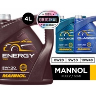 MANNOL LEGEND ULTRA 0W20 / ENERGY PREMIUM 5W30 / ENERGY 5W30 / CLASSIC 10W40 / MOLIBDEN 10W40