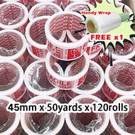 M-ONE (CARTON) Opp Fragile Tape 48mm x 100yards (96rolls/ctn) / 45mm x 50yards (120rolls/ctn)