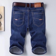 【Ready Stock】 Seluar jeans eksplosif seluar pendek seluar pendek lelaki denim lurus celana lima titik seluar pendek lima