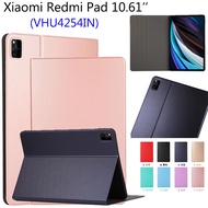 Tablet Protective Case for Xiaomi Redmi Pad 10.61'' VHU4254IN Voltage Stretch Leather Solid Color Cover Folding Flip Book Stand Casing for Red mi Pad 10.61 inch