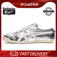 ONITSUKA TIGER MEXICO 66™ (สีเทาเงิน/สีขาว) รองเท้าผ้าใบลำลองหนังย้อนยุคคลาสสิกสำหรับผู้ชายและผู้หญิงและคู่รัก 1183B566-021