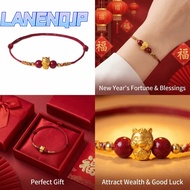 LANENQJP Lucky Horse Bracelet, Adjustable Good Luck Charm Beaded Bracelet, Trendy Gold Color Horse A