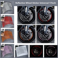 17 inch Reflective Motorcycle Rim Stickers Wheel Decals 17'' Rim Accessories Strip Decoration For KAWASAKI Bajaj Dominar 400 YAMAHA LC135 YZFR3 Y16 Y16ZR Y15 Y15ZR SUZUKI CFMOTO
