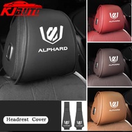 1/2pcs Toyota Alphard Leather Car Seat Headrest Protective Cover Interior Accessories For Alphard AH