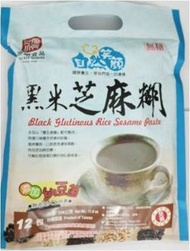 源順食品 - 自然笑顏黑米芝麻糊-無加糖 28gx12包 新舊包裝隨機發送