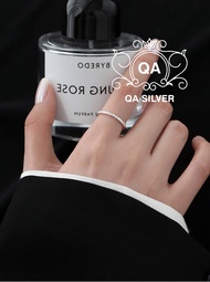 Nhẫn bạc 925 xoắn giác cắt tối giản nam nữ S925 MINIMAL QA SILVER Ring RI240302