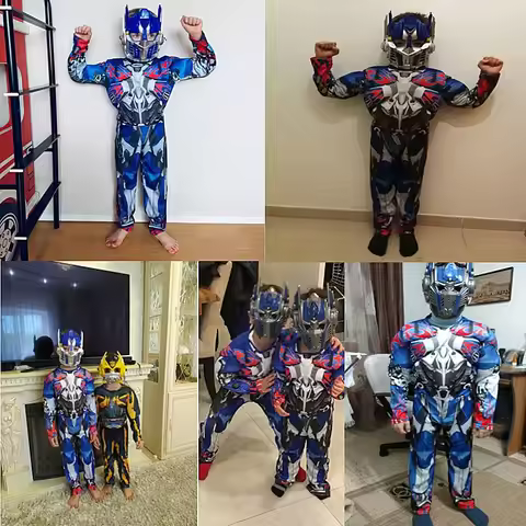 Cosplay Anime Kids Superhero Role Play Costume Movie Character Transformer Robot Fantasy Muscle Cost