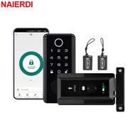 NAIERDI Fingerprint Door Lock,Keyless Entry Bluetooth Digital Lock,Security Door Lock,APP Control,Auto Lock,Anti Peep Code