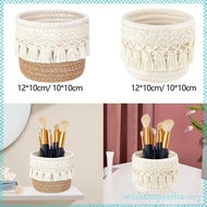 [WishshopeefhxMY] Woven Rope Basket Makeup Brush Organizer Multipurpose Women Gift Mini Storage Bask
