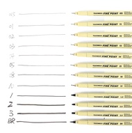 Set of 12 Professional Technical Drawing Pens, Comic Pens, Art Pens, Writing Pens, Brushes and Calli