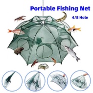 Automatic Folding Portable Fishing Net Shrimp Cage Nylon Automatic Foldable Catch Fish Crab Baits Tr