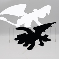 Patung Naga Putih/Naga Hitam Pelatih Naga, Model Periferal Permainan Pakar, Hiasan Patung Mainan dal