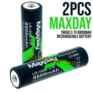 ▣▪⚡2PC Rechargeable 3.7V 18650 Battery Maxday Heavy duty⚡