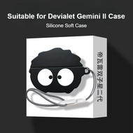 Suitable for Devialet Gemini II Case Cute Silicone Soft Case Cartoon Keychain Pendant Compatible wit