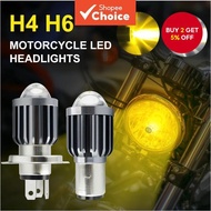 H4/H6/BA20D LED Motorcycle Headlight Bulb - with Lens for Scooter Fog Lamps