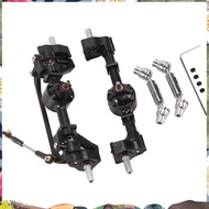 2Pcs Front and Rear Portal Axle with Metal Drive Shaft for  C14 C24 C24-1 C34 C44 B14 B24 1/16 RC Ca