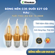 C35 5W LED Bulb, E27 Lamp with Beard, Genuine HINUMAX Decorative Candle Bulb