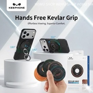 Keephone Kevlar Grip Ring Magnetic Holder - Dual-Folding Ultralight Magnetic Ring, Aramid Fiber, 360