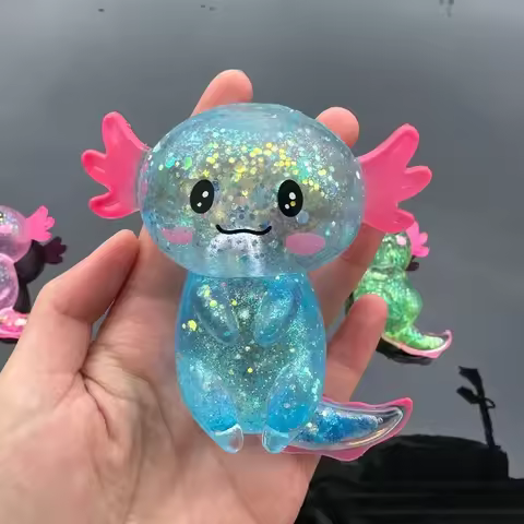 Colorful Salamander Maltose Fidgets Toys Squishy Malt Sugar Stretchy Axolotl Fun Squeeze Birthday Su