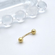 [Mandy] 14K Gold Ball Banana Shape Snug Look Helix Piercing Earring, 585 Gold, K-Style Jewelry for G