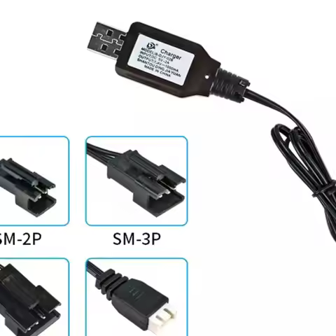 7.4V (3.7V X2) Charger SM-2P/3P SM-4P Reverse XH-3P/4P Li-ion Battery Electric RC Toys Car Boat USB 