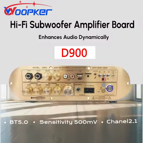 Woopker Amplifier Board D900 Channel 2.1 BT 5.0 Hi-Fi Subwoofer Digital Audio Amplifier Board Suppor