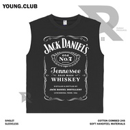 YOUNG.CLUB | JACK DANIELS SINGLET T-SHIRT | ROCK MUSIC METAL BAND | BLACK SINGLET T-SHIRT STYLE Y2K 