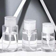 1pc/100ml/150ml/200ml Portable Pump Bottle For Makeup Remover, Press Type With Adjustable Dosage, Su