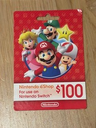 $100 usd nintendo us gift card 任天堂美國$100美金點數卡