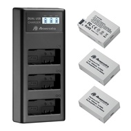 Powerextra 3-Pack LP-E8 Battery Charger Set Compatible with Canon LP-E8 Battery and Canon Rebel T3i 