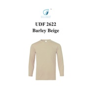 Ultifresh UDF2622 Barley Beige Plus Size 5XL/7XL NTMY.os Crew Neck Long Sleeve T-Shirt Unisex Dri-fi
