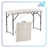 HDPE Foldable Table Portable Camping Travel Picnic BBQ Folding Table 1.2/1.5/1.8m White/Grey