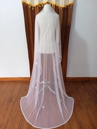 slayer veil pengantin 2M PUTIH BERSIH / slayer veil mutiara / veil pengantin