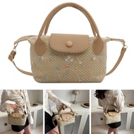 seng Natural Straw Purse Lightweight and Comfortable Shoulder Bag for Daily Errands