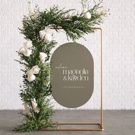 Vintage Iron Arches Wedding Welcome Signage Decoration Event Wedding Exhibition Poster Stand