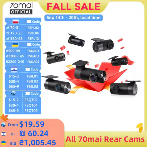 70mai Rear Cam RC06 RC11 RC12 RC14 RC22 Interior FC02 for 70mai 4K A810 A800SE 70mai A510 A200 A500S