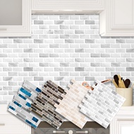 5 Sheets Premium 3D Self-Adhesive Backsplash for Kitchen and Bathroom, Marble Look Stick on Tiles for home decoration
