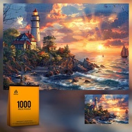 Lighthouse 1000-piece puzzle set 75x50 cm, 1000-piece Jigsaw puzzle 1000 pieces
