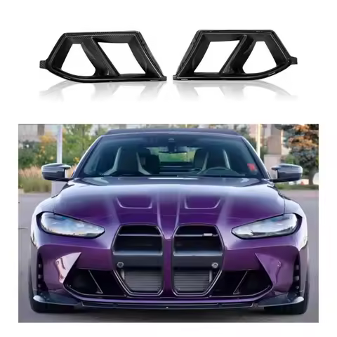 Dry Carbon Fiber Front Bumper Air Duct Vent Trim Replacement for BMW M3 G80 M4 G82 Front Bumper Air 